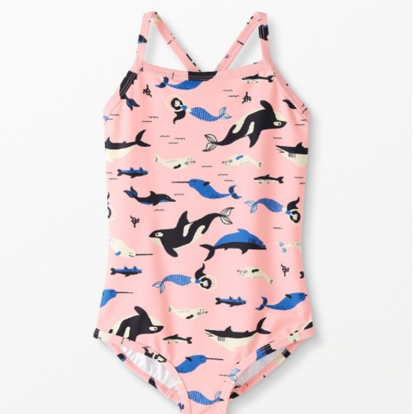 HANNA ANDERSSON Sunblock One Piece Suit in PetalPink Dolphins size 18-24 month